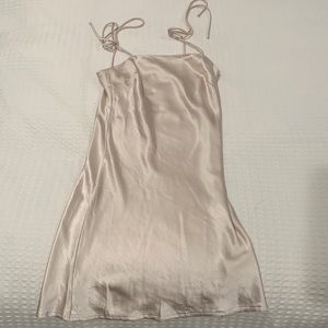 Princess Polly white satin mini dress